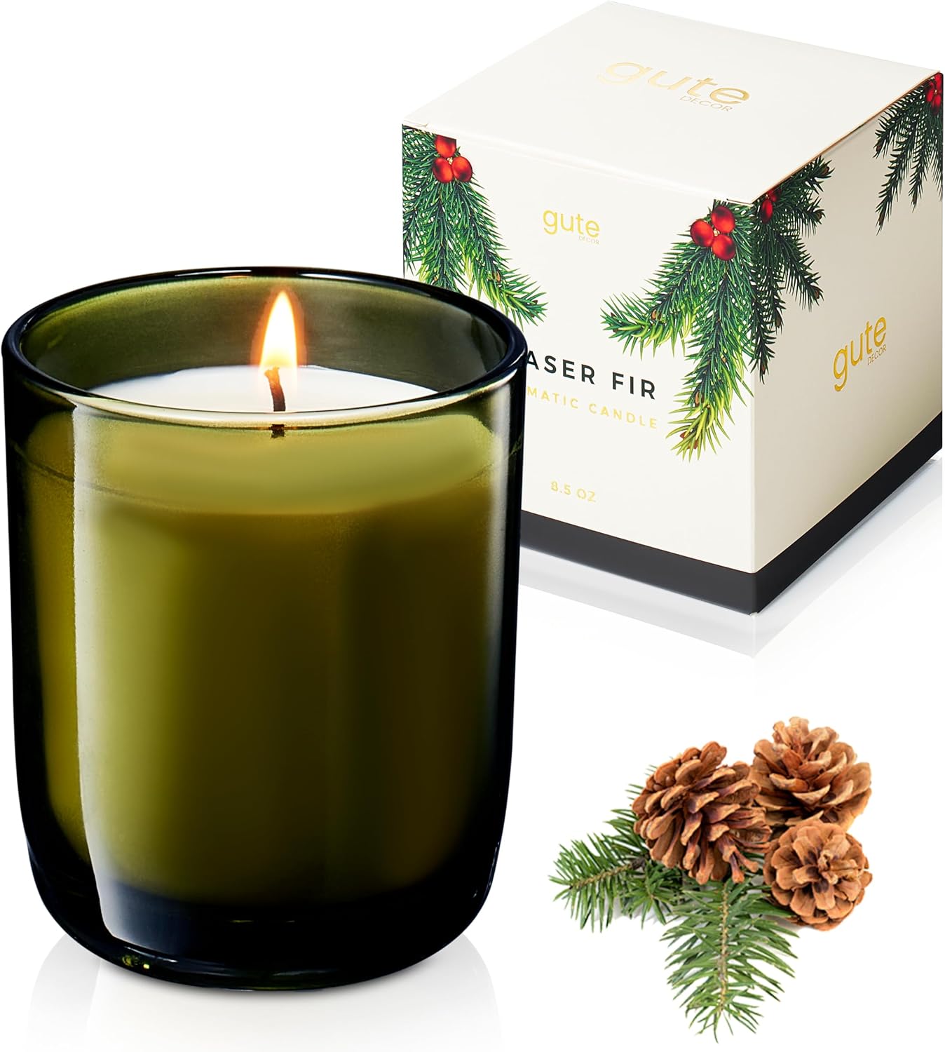 Gute Fraser Fir Scented Soy Candle Reed Diffuser Set