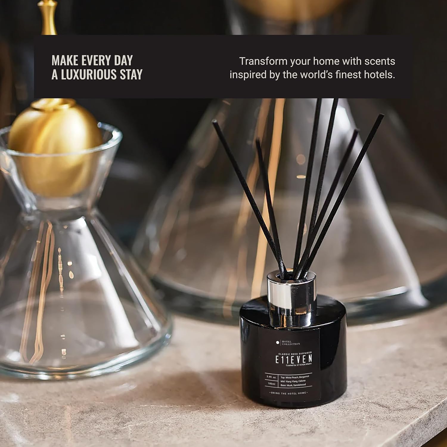 Hotel Collection 24K Magic Reed Diffuser Set