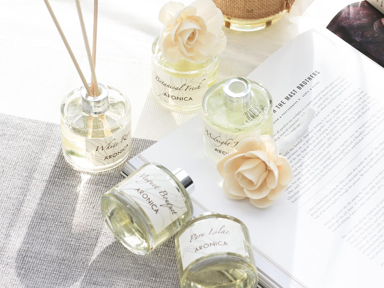 Aronica Mini Reed Diffuser with Sola Flowers