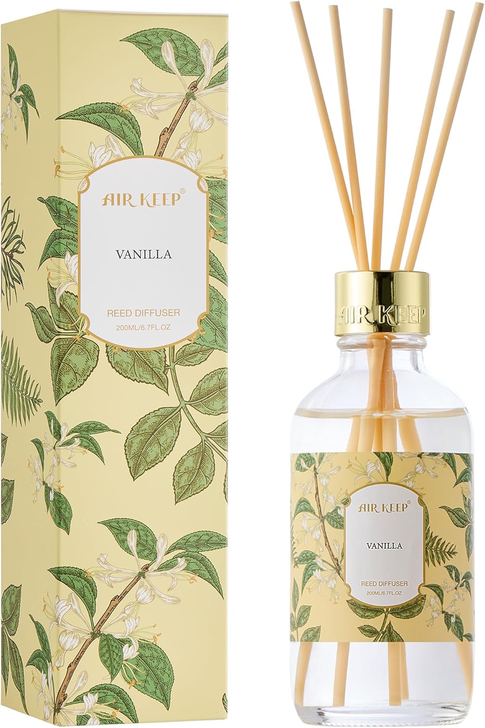 Airkeep Reed Diffuser Oil Set Vanilla Aromatherapy