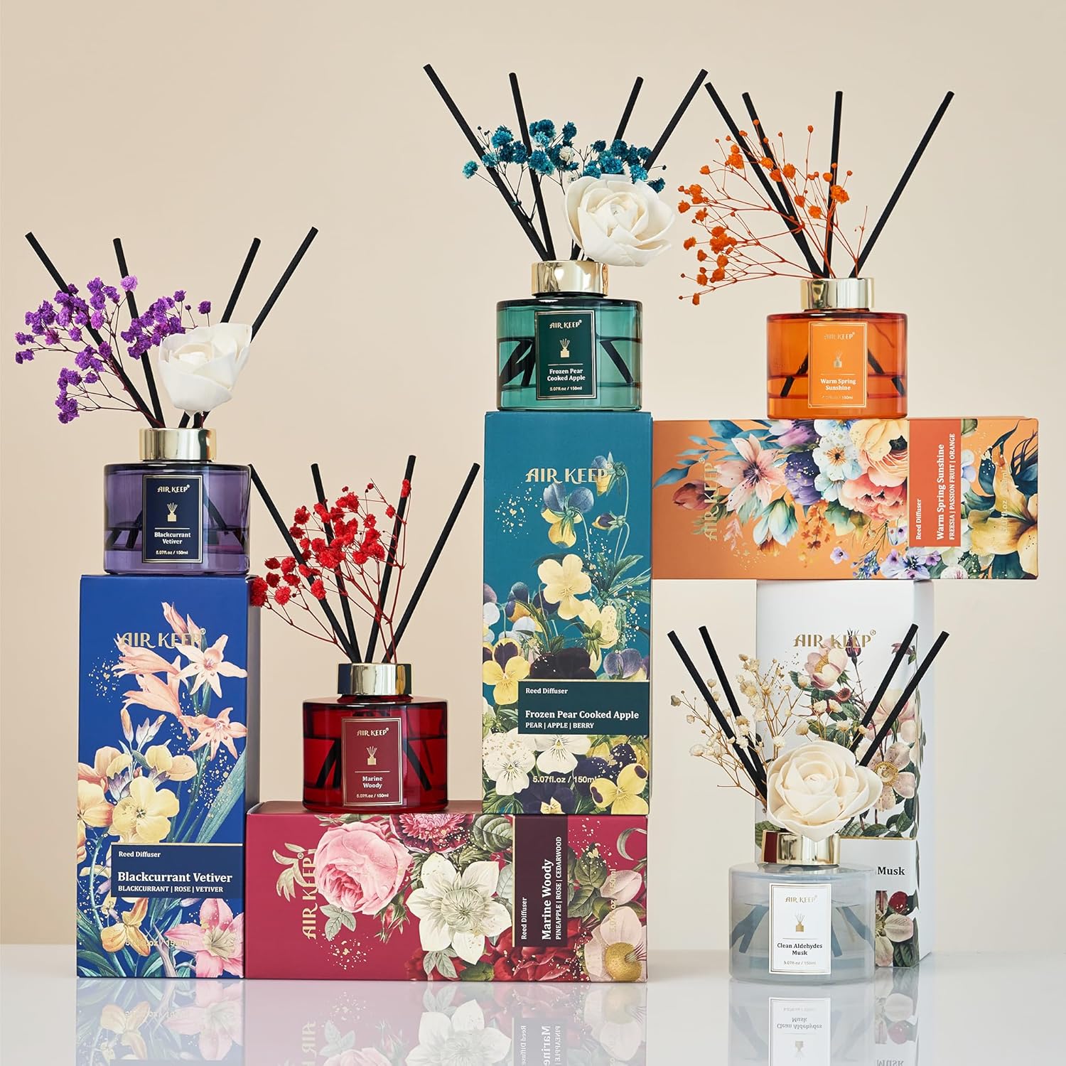 Airkeep Flower Reed Diffuser Set 150ml