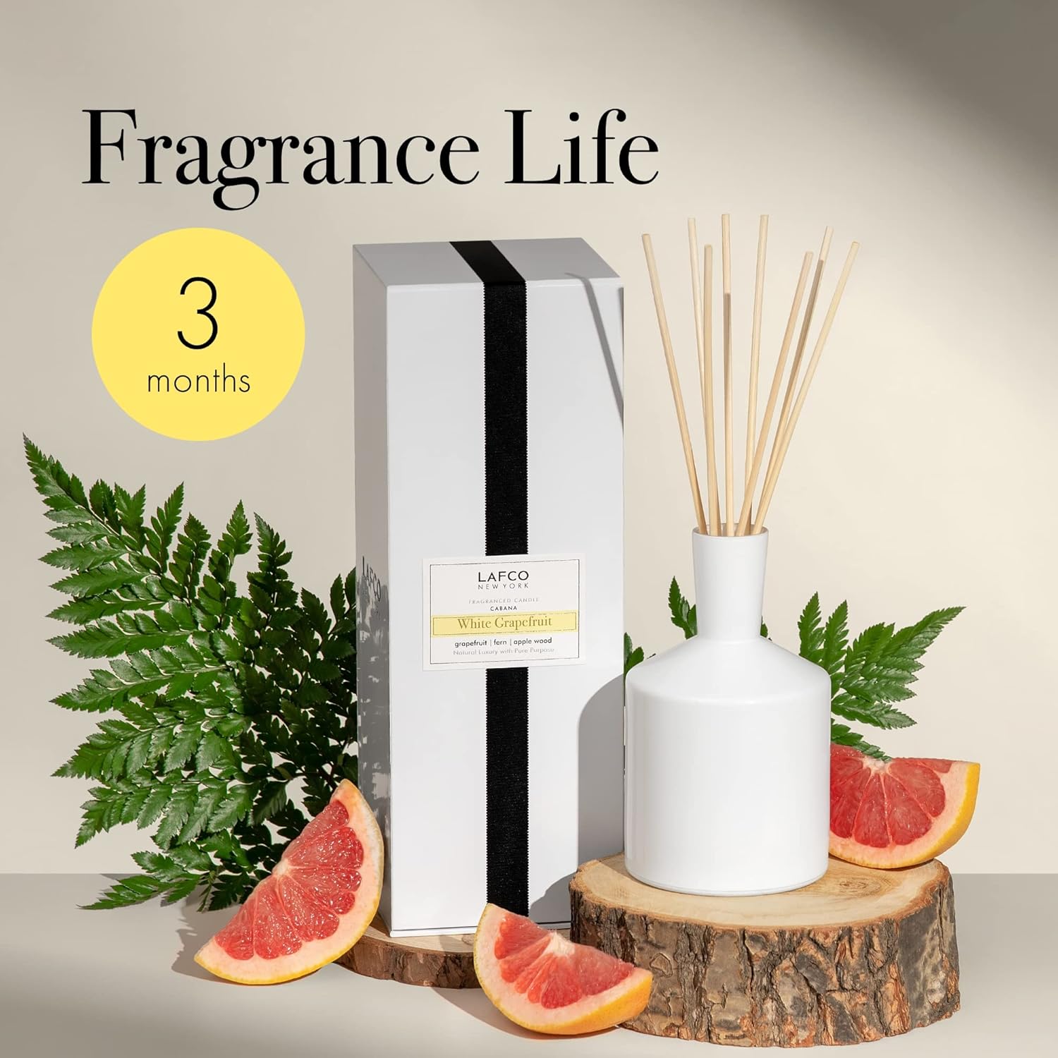 LAFCO New York Classic Reed Diffuser White Grapefruit 6 oz