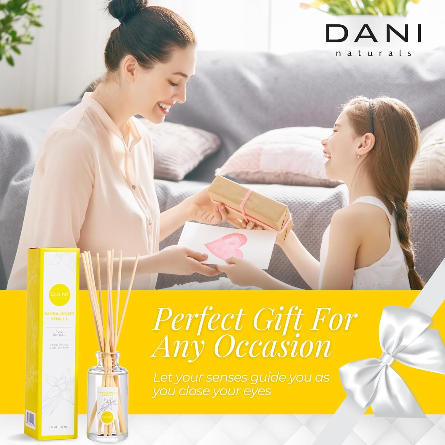 DANI Naturals Reed Diffuser Set Vanilla Sandalwood