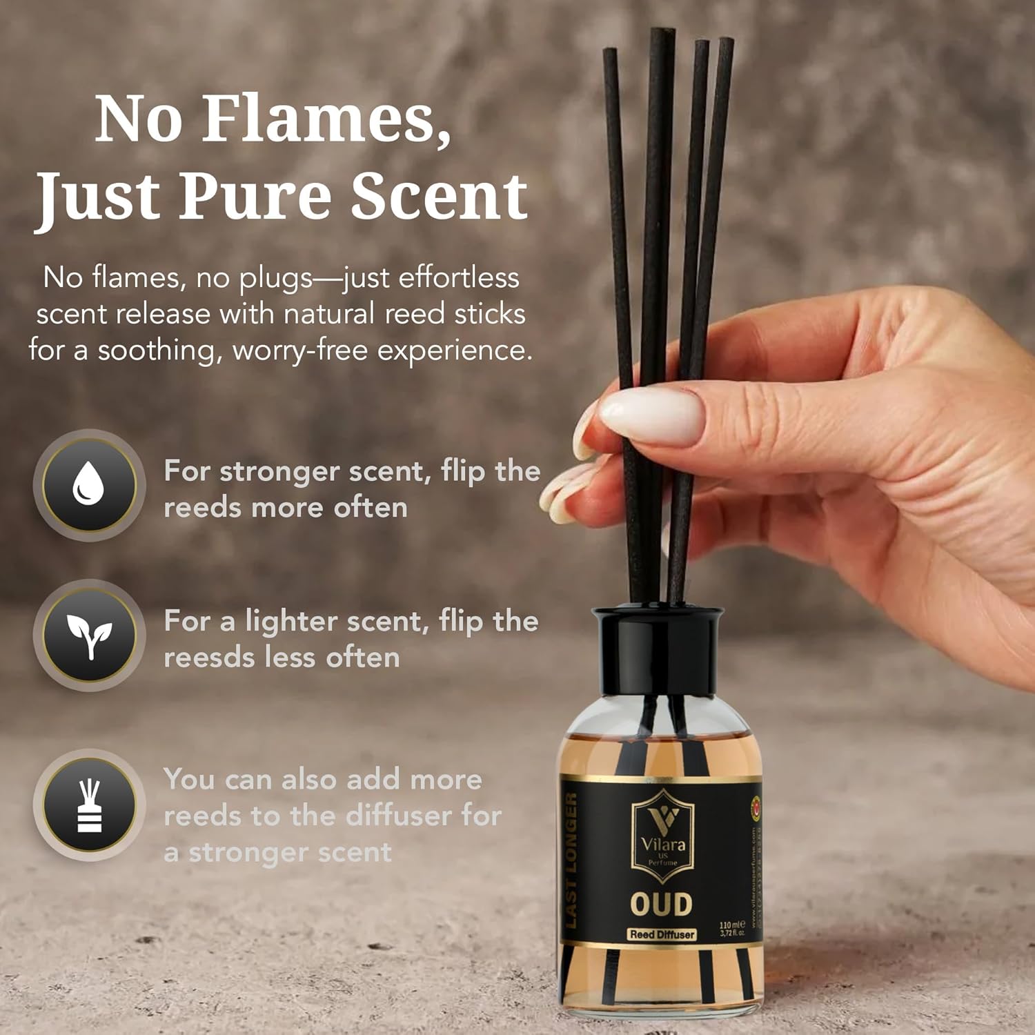 Vilara US Perfume Reed Diffuser Set Pack of 3 Mango Oud Istanbul