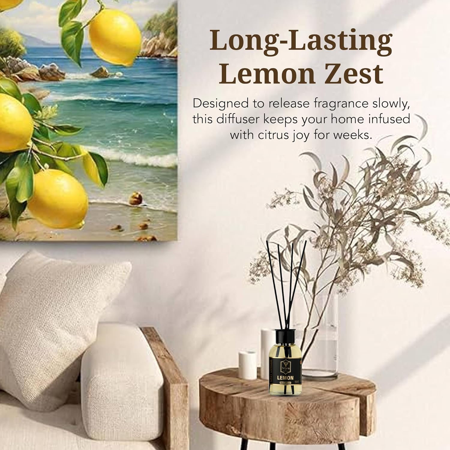 Lemon Reed Diffuser Set - Fresh Scented Diffusers