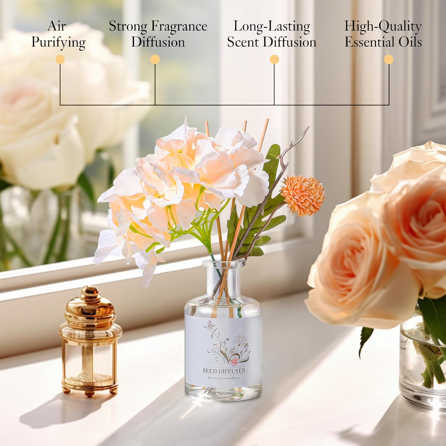 XEPTLE Room Freshener Summer Blossom Reed Diffuser Set