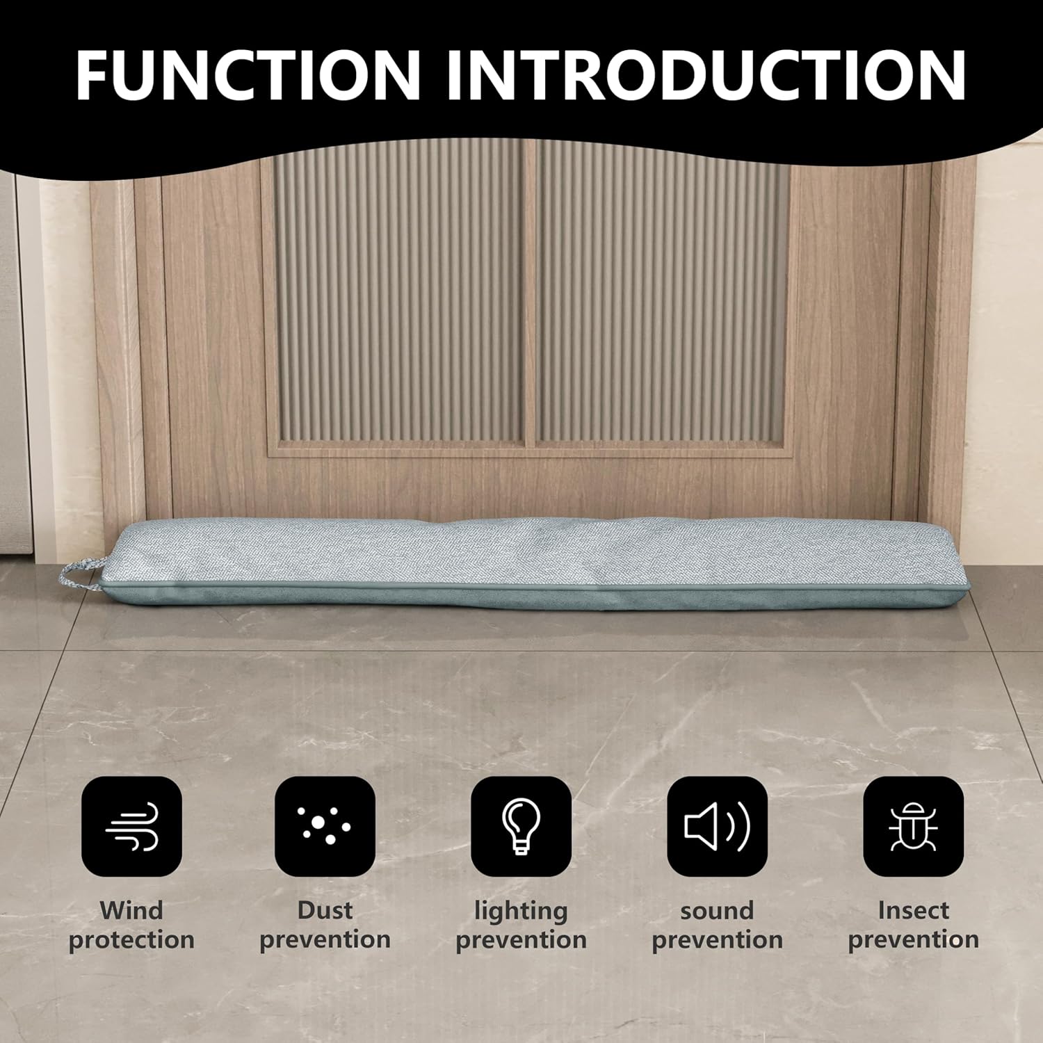 36 Inch Under Door Draft Stopper for Winter and Summer