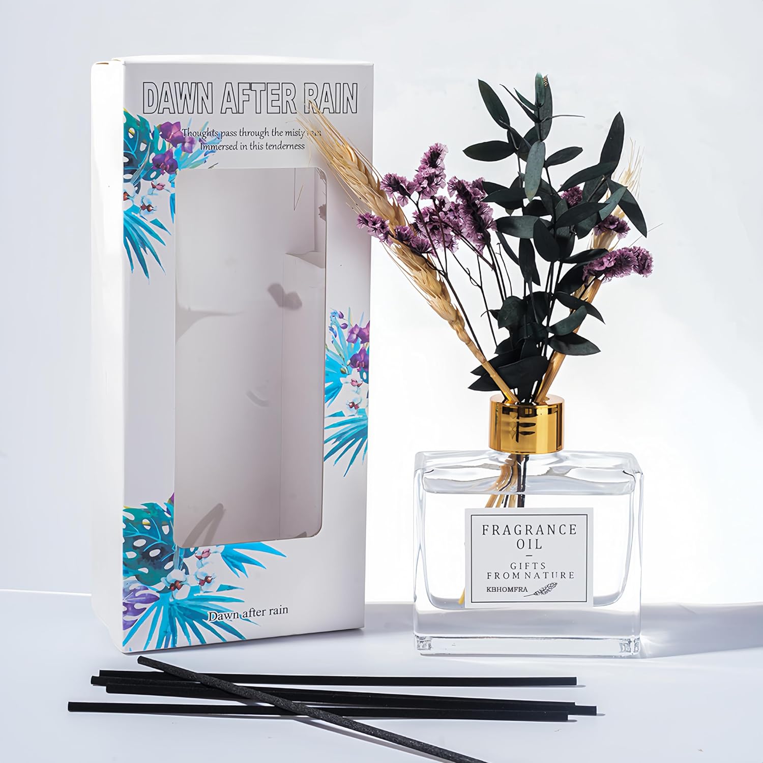 KBHOMFRA Reed Diffuser Set with Gardenia Jasmine Scent