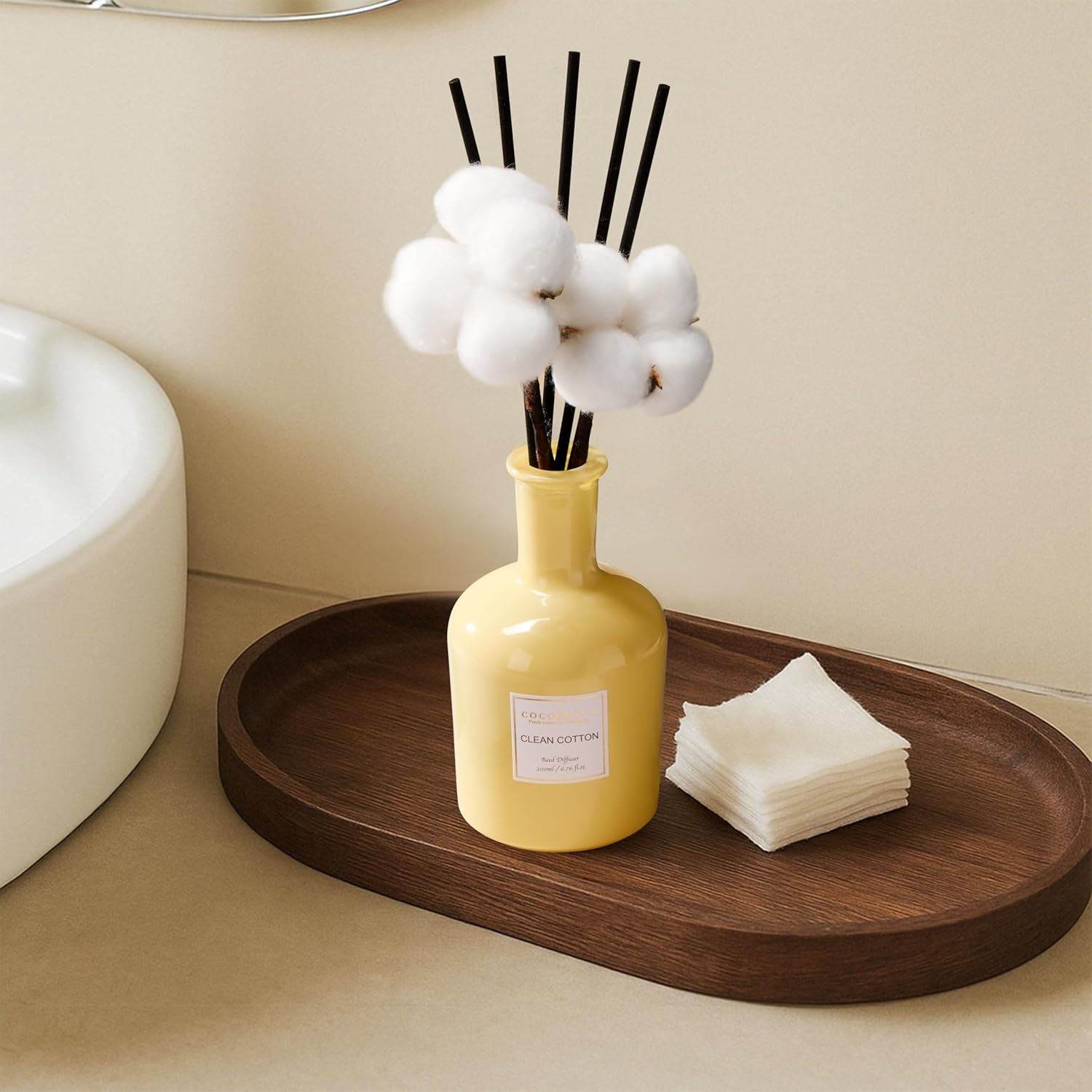 COCORRINA Reed Diffuser Clean Cotton Scent 676 Oz