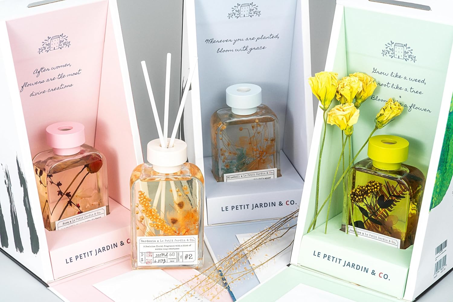 Le Petit Jardin Co Reed Diffuser Gift Set with Bluebell Fragrance