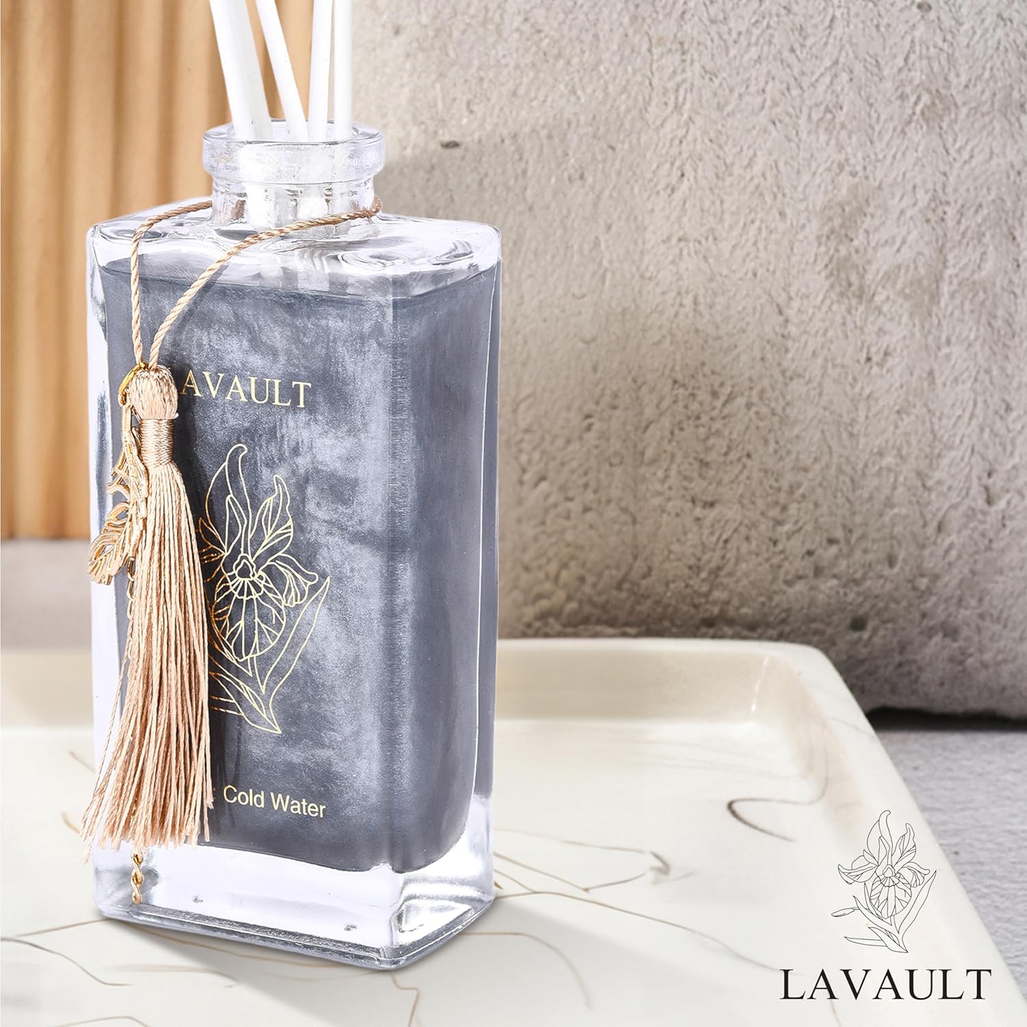 Lavault Reed Diffuser Set - Grey - Natural Aroma